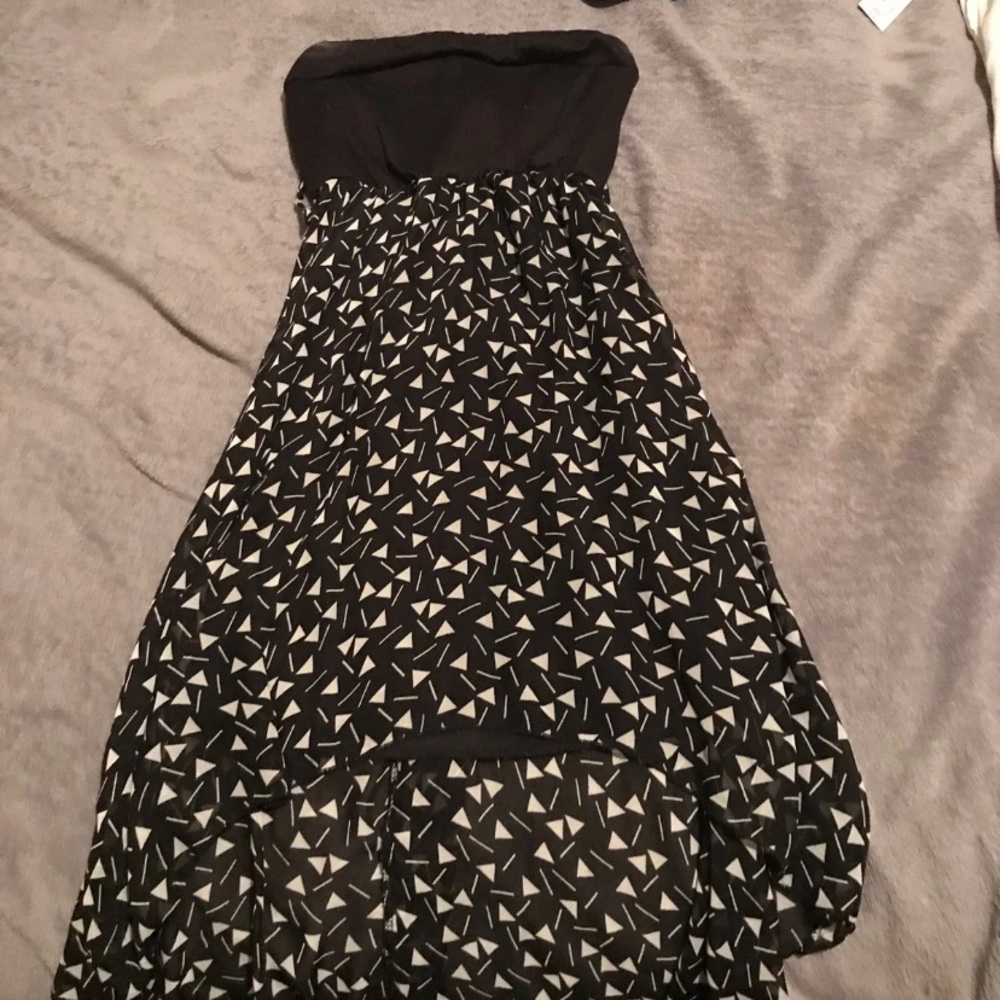 Strapless black dress
